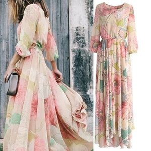 Chicwish spring scenery floral maxi dress
